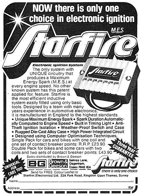 Starfire Electronic Ignition System                              