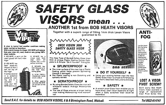 Bob Heath Visors - UVEX Vision 3000 Safety Glass Visor           