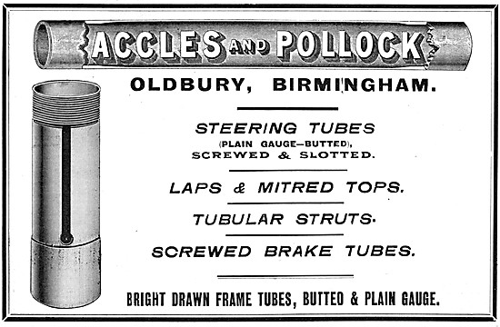 Accles & Pollock Tubes 1906 Advert                               