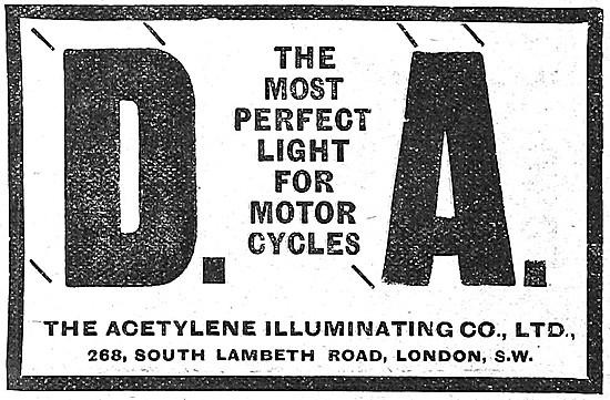 Acetylene Motor Cycle Lights                                     