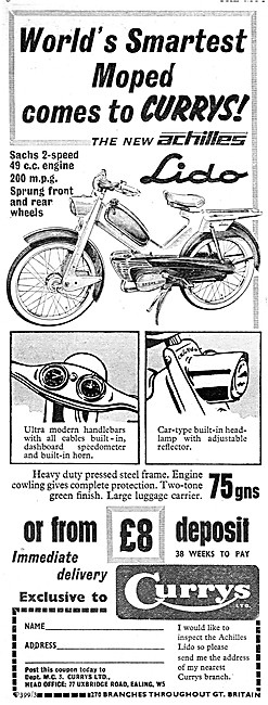 Achilles Lido Moped - Achilles Lido 49 cc Moped At Currys 1957   