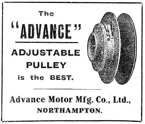 Advance Adjustable Pulley & Adjustable Belt Fastener 1910 Advert 