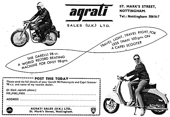 Agrati Garelli 98cc Motorcycle- Capri Motor Scooter              