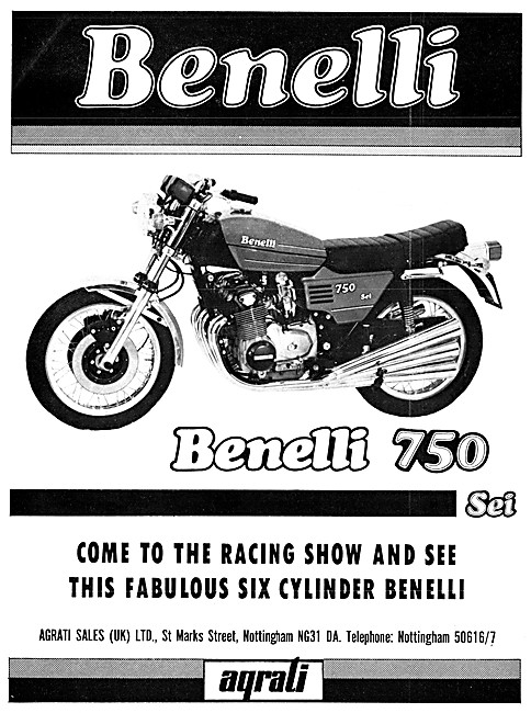 Benelli 750 6 Cylinder Motor Cycle                               