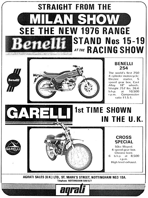 Agrati - Benelli 254 250 cc - Garelli 50 cc Cross Special        