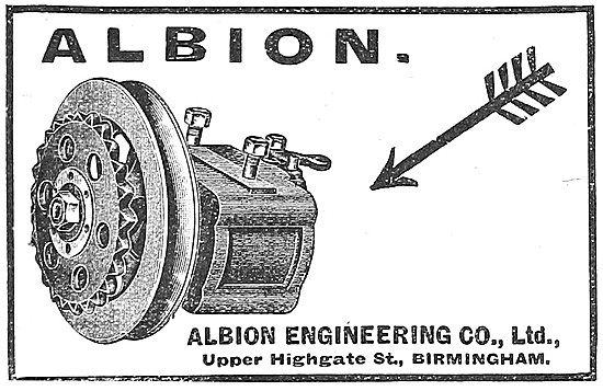 Albion Motor Cycle Gears - Albion Gearboxes 1918                 