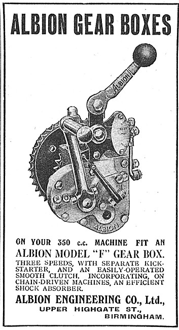 Albion Gears - Albion Motor Cycle Gear Boxes                     