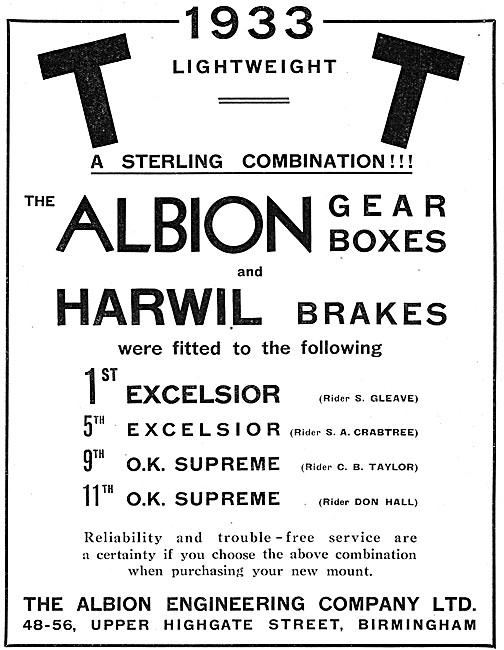Albion Gear Boxes - Harwil Brakes                                