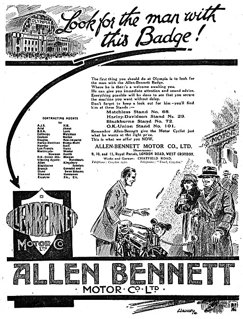 Allen-Bennett Motor Cycle Sales                                  