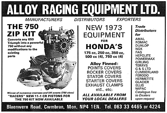 Alloy Racing Equipment - Triumph 650 To 750 Zip Kitt             