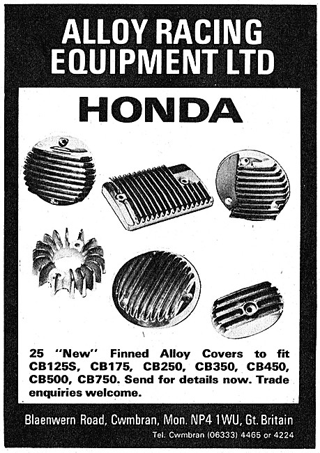 Alloy Racing Equipment For Honda Motor Cycles                    