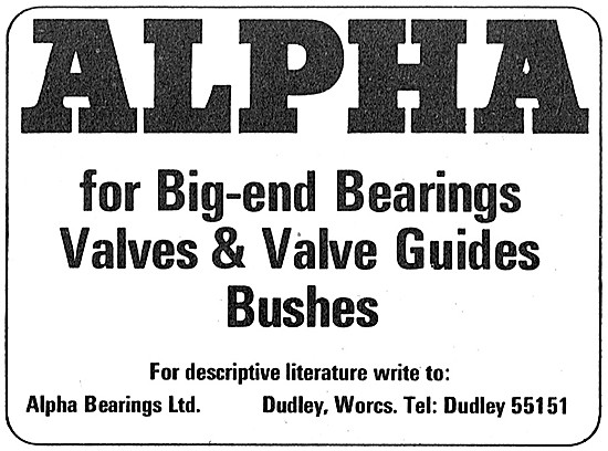Alpha Bearings, Valves & Valve Guides                            