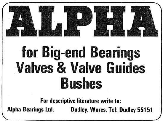 Alpha Big-End Bearings & Valve Guides                            