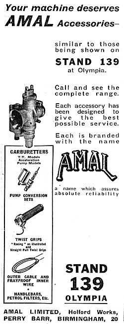 Amal Motor Cycle Parts & Accessories - Amal Carburetters         