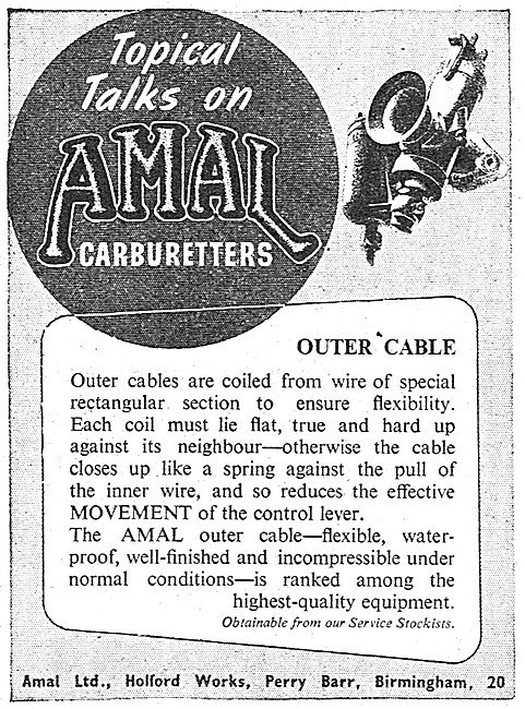 Amal Carburetters Topical Talks Series. Outer Cable              