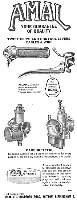 Amal Twist Grips, Control Levers & Cables 1966 Range             