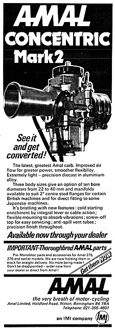 Amal Concentric Carburetter Mark 2                               