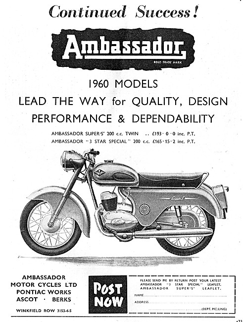 Ambassador Super S 200 cc - Ambassador 3 Star Special 200 cc     