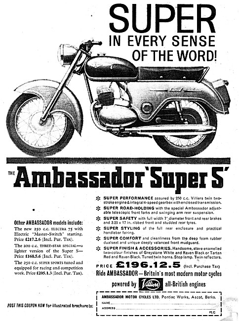1961 Ambassador Super S 250 cc                                   