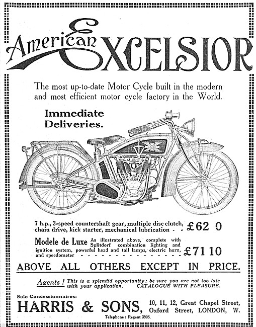 American Excelsior Big X Motorcycle                              