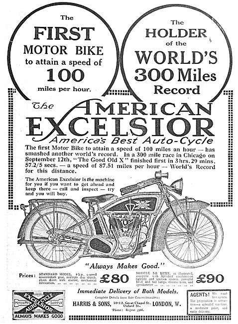 American Excelsior Big X Motorcycle                              