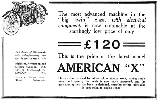 American Excelsior Big X Motorcycle - American X Motor Cycle 1922