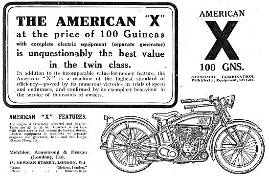 1923 American Excelsior X Motorcycle                             