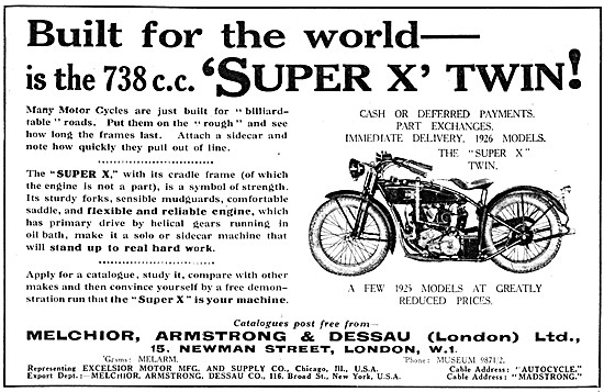 1926 American Excelsior Super X Motorcycle                       