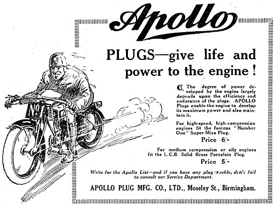 Apollo Motor Cycle Spark Plugs                                   