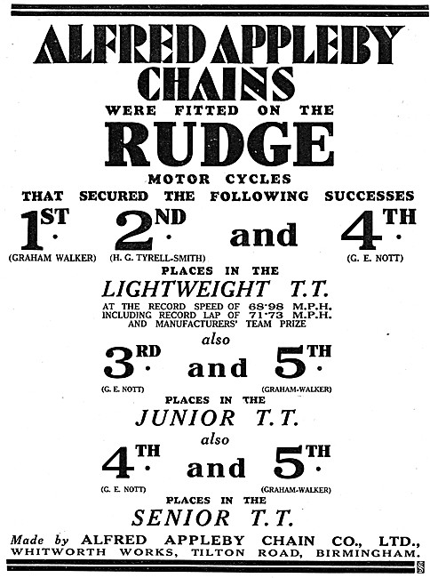 Alfred Appleby Motor Cycle Chains                                