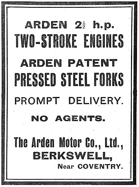 Arden Two-Stroke Motor Cycle Engines                             