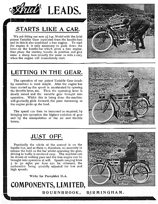 1909 Ariel Motor Cycles                                          