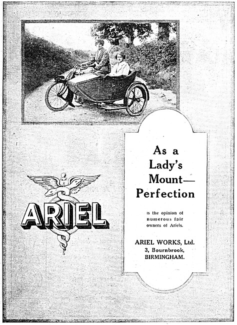 1918 Ariel Motor Cycles Advert                                   