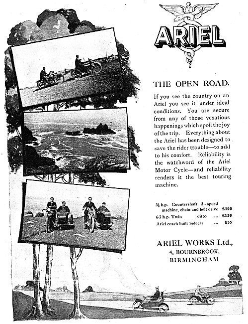 The 1920 Range Of Ariel Motorcycles                              