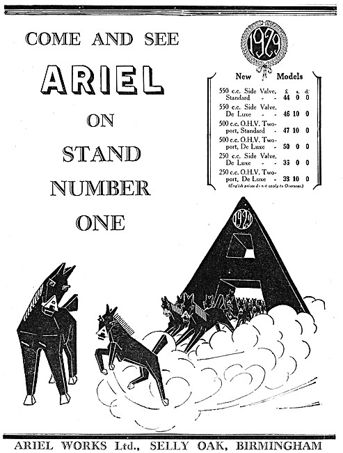 New Ariel Models For 1929                                        