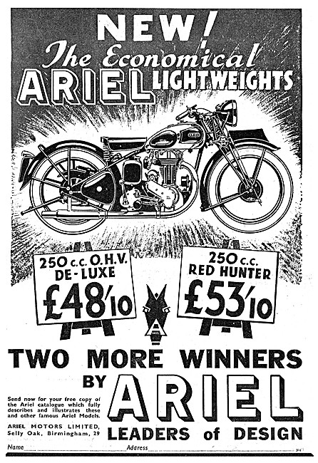 Ariel Red Hunter 250 cc 1939                                     