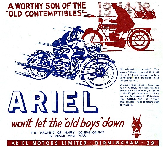 Ariel Motorcycles 1941                                           