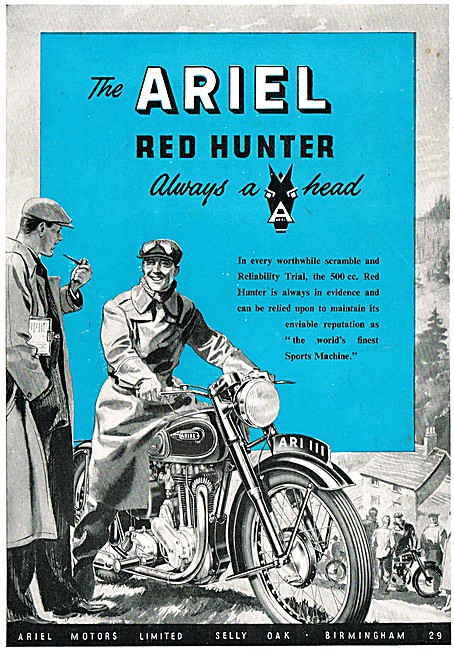 1951 Ariel Red Hunter 500 cc Single                              
