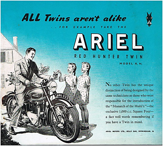 Ariel Red Hunter 500cc - Ariel KH 1952                           