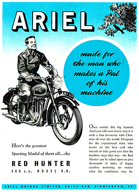 1952 Ariel VH Red Hunter Single                                  