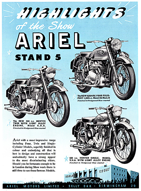 Ariel Model VHA Hunter 500 cc                                    