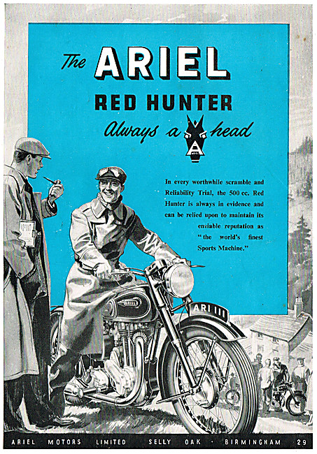 1953 Ariel Red Hunter 500cc Single                               