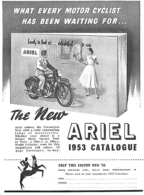 The 1953  Range Of Aerial Motor Cycles                           