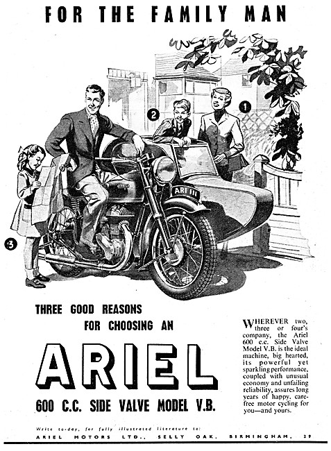 Ariel VB 600 cc Side Valve                                       
