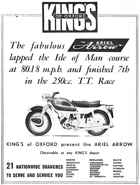 1960 Ariel Arrow TT Racer Machine - Kings Of Oxford Dealership   