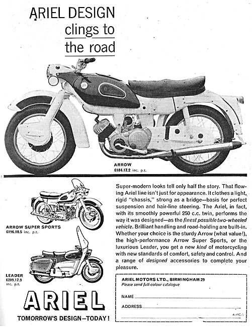 1962 Ariel Arrow Super Sports - Ariel Leader 250 cc              