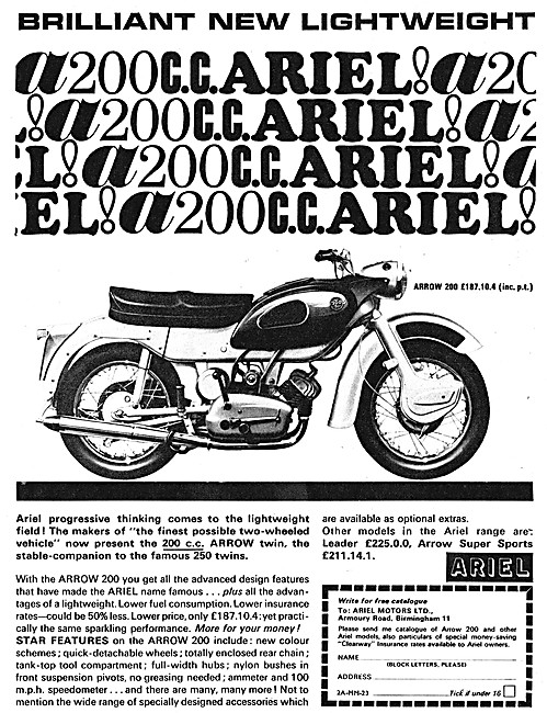 Ariel Arrow 200 cc                                               