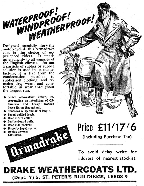 Armadrake Weatherproofs 1951 Styles                              