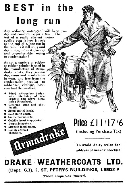 Armadrake Motor Cycle Suits                                      