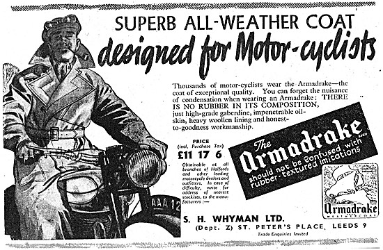 Armadrake All Weather Motor Cycle Clothing                       
